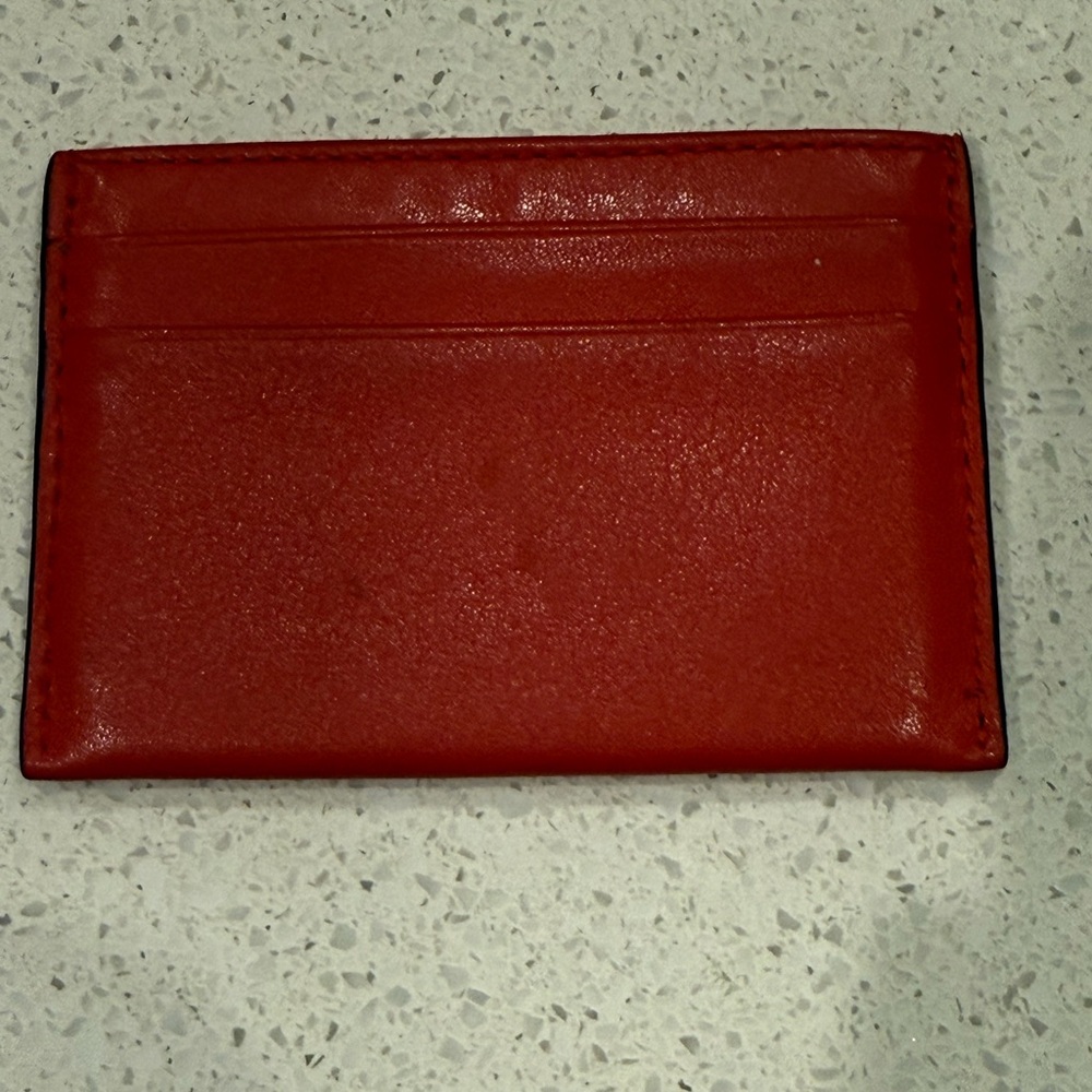 Coach Red Leather Credit Card Holder
